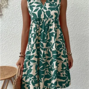 Sun-Drenched Garden Style Tasha Blooming Flowy Dress for Summer Comfort